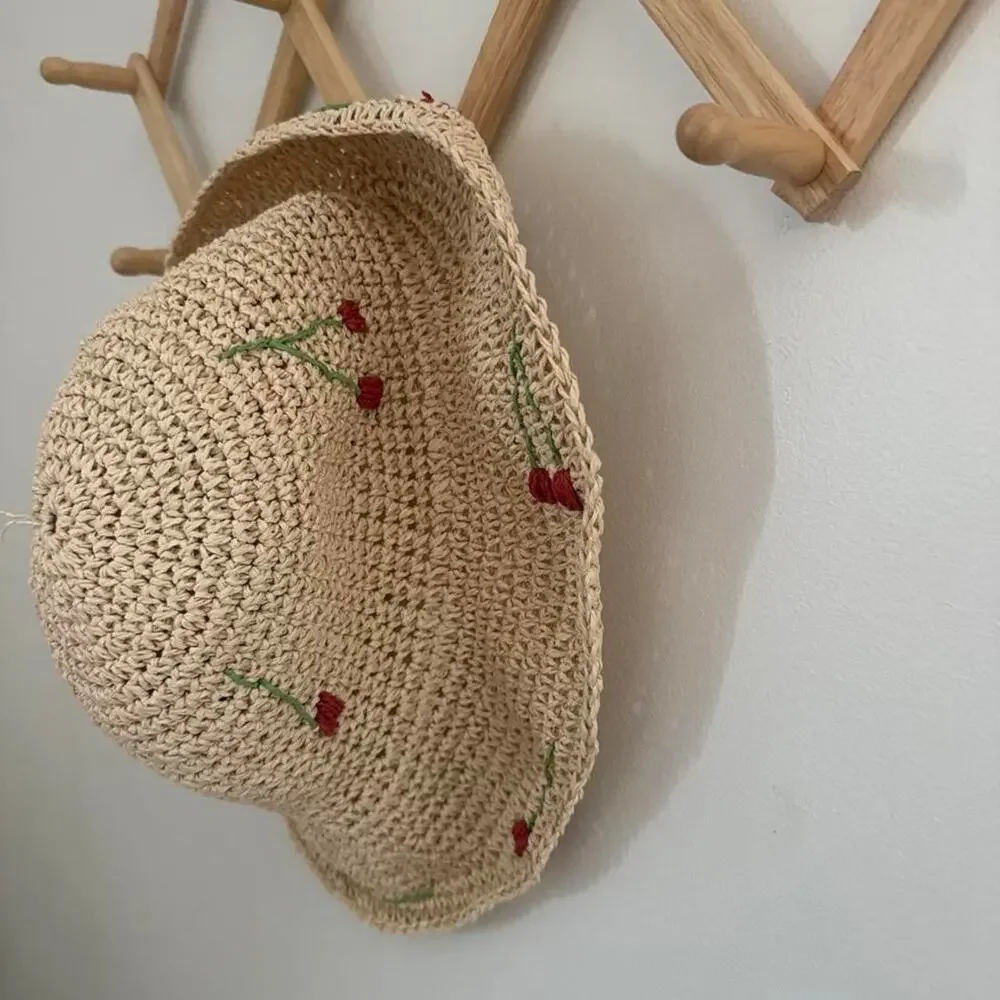 Vince camuto cream straw hat